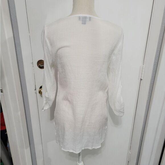 AB studio white linen blouse - Picture 10 of 10